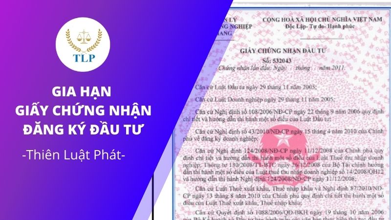 gia hạn giấy chúng nhận đăng ký đầu tư